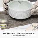 LEXMORE Placemats Set of 4 Vinyl/Plastic Woven Place Mats for Kitchen Table Indoor/Outdoor Washable Placemat Wipeable Dining Table Mats(A-Cappuccino)