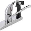 Peerless Single-Handle Kitchen Sink Faucet with Integrated Side Sprayer, Chrome P114LF