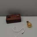 Waterless Diffuser for Essential Oil - Retro Glass Scent Diffuser with Light for Home Large Aromatherapy Machine Battery Operated Auto-Off for Large Room Bedroom Hotel Wood Cordless Mini Diffusers