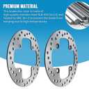 M MATI 2 PCS Rear Left/Right Brake Disc Rotor for Yamaha Grizzly 550 YFM550 2009-2014 Grizzly 700 YFM700 2007-2020 1HP-F582V-00-00