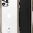 iFace Reflection Designed for iPhone 13 Pro Max (6.7")  Cute Shockproof Hybrid [9H Tempered Glass + Bumper] Wireless Charging Compatible Clear Case - Beige