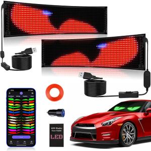 2PCS Kutuspon Synchronize Devil Eyes Light for Car, 15"x4" Programmable Flexible Scrolling Animated Eyes, Colorful LED Soft Screen Display Sign, Upgrade Custom LED Eyes for Car Windshield, Store 2PCS Kutuspon Synchronize Devil Eyes Light for Car, 15"x4" Programmable Flexible Scrolling Animated Eyes, Colorful LED Soft Screen Display Sign, Upgrade Custom LED Eyes for Car Windshield, Store