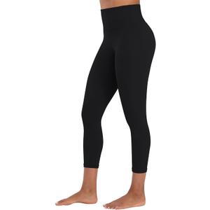Sunzel Sunzfly Capri Leggings for Women, High Waisted Yoga Pants with Tummy Control for Workout Running Gym (Black, M)