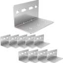 VADANIA 10pcs Heavy Duty L Bracket for #76 Series Drawer Slides, 90 Degree Right Angle Corner Brace, 0.1" Thickness Ultra Strong Bracket for 500lb Drawer Slides (4"x2.4"x2.4")