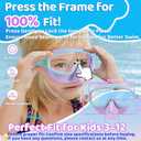 Vvinca Swim Goggles with Nose Cover, 2 Pack Wide View Diving Mask Anti-Fog UV No Leak Toddlers Swimming Goggles for Kids 3-15