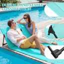 Karenhi 4 Pcs Foldable Poolside Chairs Portable Beach Chair Folding Seat for Edge of Pool Provide Back Support with Carry Bag for Adults Traveling Camping Picnic Lawn, 63 Inch