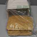 Plastic Storage Baskets With Bamboo Lid - Plastic Storage Containers Stackable Storage bins: Storage Baskets for Organizing Shelves Drawers Desktop Closet Playroom Classroom Office, 6 Pack (Cream White)