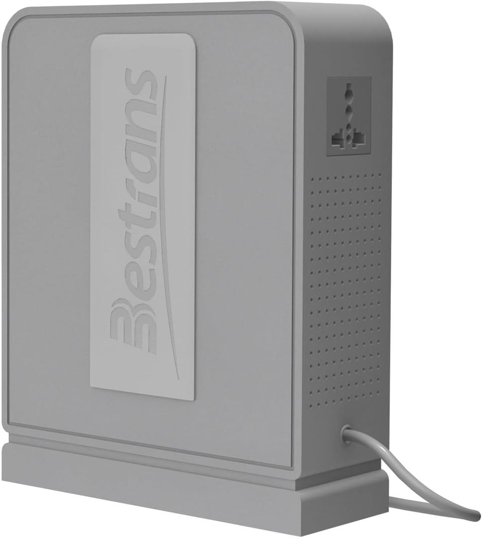 1000W Step Up Transformer 110v to 220v Converter, Heavy Duty Voltage Converter 110v-120v to 220v-240v with Dual Outlets, Overload Protection & Ultra-Quiet for Home Appliances, Light Grey