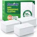 60 Count Dry Sweeping Cloths Refills for Swiffer Sweep + Mop, 4X Clean Power Sweeper Mop Pads to Clean Hair, Dirt, Dust, Disposable Unscented Dry Cloths Refills for Mopping Home, Bathroom, Kitchen
