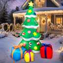 Joiedomi Christmas Inflatables Tree Outdoor Decoration, Giant Christmas Inflatable Tree with 3 Gift Boxes with Build-in LEDs for Blow Up Xmas Decoration, Indoor Outdoor Yard Garden Lawn Décor