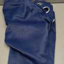 MYSKY HOME Navy Blue Curtains 84 Inches Long Blackout Curtains for Living Room Bedroom Blue Curtain Grommet Window Drapes Privacy Protect Room Darkening Single Panel Curtain, 52 x 84 Inch