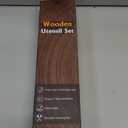 4Pcs Wooden Spatula for Cooking, Acacia Wooden Spatula for Kitchen Use, Nonstick Cookware Safe Utensils Set for Cooking, Mixing, Serving, Draining, Ideal Cooking Utensils Gift