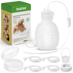 haakaa Supplemental Feeding Tube & Pouch Set,Baby Supplemental Nursing System,SNS Breastfeeding System,Food Grade Silicone haakaa Supplemental Feeding Tube & Pouch Set,Baby Supplemental Nursing System,SNS Breastfeeding System,Food Grade Silicone