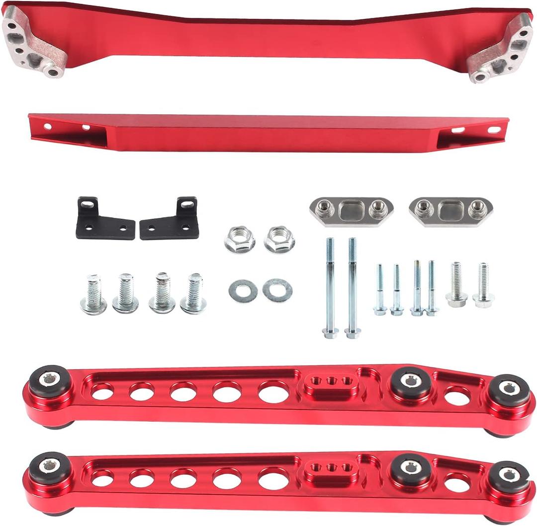Rear Lower Control Arm Subframe Brace Tie Bar kit Compatible with Honda Civic EK 1996 1997 1998 1999 2000