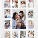 12 month photo frame, my first year photo board,K-12 Collage Photo Frame for Baby First Year Keepsake, 12x16 Multi Picture Frame-13 Opening, Great for Children's Photos, Portrait (White Frame with White Mat)