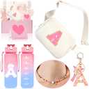 Easter Basket Stuffers Birthday Gifts for Grandkids Teens Girls, Teen Girl Gifts Trendy Stuff Easter Gifts for 4 5 6 7 8 9 10 11 12 13 Year Old Girl, Initial Fanny Pack Necklace for Toddler Kids (A)