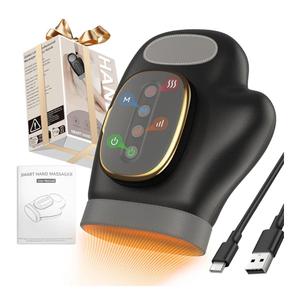Professional Hand Massager with Heat Compression Therapy, 3 Massage 4 Temperatures 5 Compression Pain Relief Glove, Arthritis & Wrist Carpal Tunnel Neuropathy Circulation, Gifts for Women/Men