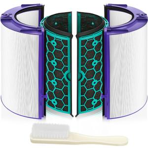 TP04 Replacement Filter for Dyson HP04 TP04 DP04 TP05 DP05 Air Purifi-er Sealed Two Stage 360 Pure Cool Fan Combi Glass HEPA Filter & Activated Carbon Filter (Not for HP07,TP01,TP02,TP07,HP09)