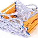 Emergency Fire Escape Ladder - 16.4FT Rope, Flame Resistant Safety Extension Ladder with 2 Hooks, Fast to Deploy Sturdy and Strong Portable and Reusable 2 Story,Weight Capacity up to 2000 LB