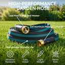 25FT Lightweight Garden Hose Kink-Resistant, Flexible, High-Pressure Hose for Outdoor Watering, Lawn Care, Garden, and Car Cleaning