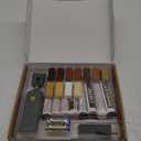 Laminate Floor Repair Kit with Heat Pen, 11 Color Wood Vinyl Floor Furniture Repair Kit Linoleum Repair Hard Wax Touch Up Marker Cover Scratches, Stains, Cracks, Holes for Door, Cabinet, Table.