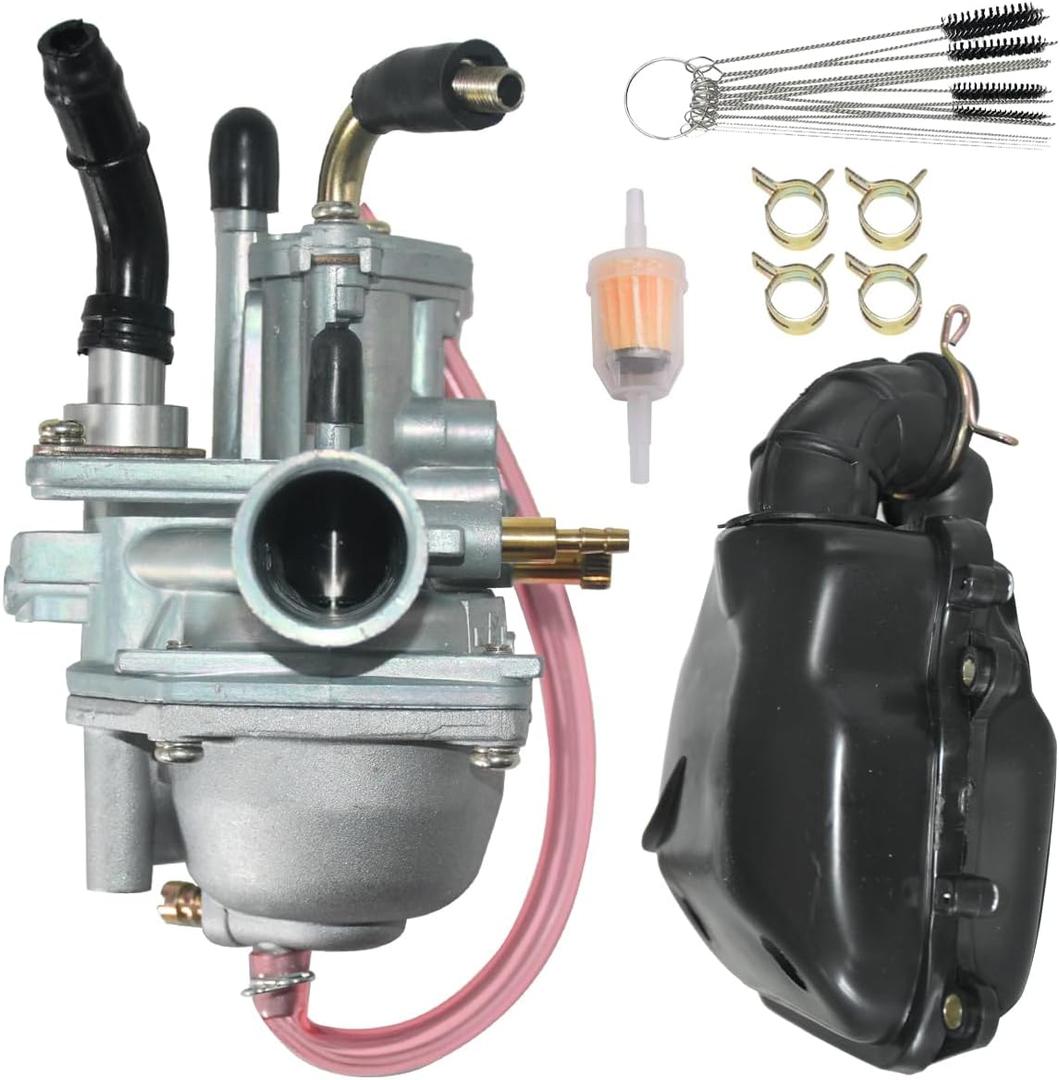 Predator 50 Carburetor for Polaris 90 for Scrambler 50 90 for Sportsman 90 Manual Choke 90cc 100cc Manual choke Carb with Air Filter Box