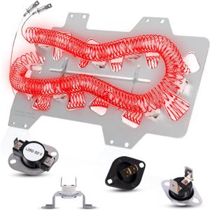 DVE50M7450W A3 DV393ETPAWR A1 DV42H5000EW A3 DV48H7400EW A2 DV363EWBEUF A1 DV42H5200EW A3 Dryer Heating Element & Thermostat Replace For Samsung DV448AEW XAA DV361EWBEWR A3 DV42H5200EF A3 DV419AEW XAA