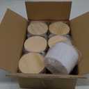 18 OZ Thick Candle Jars for Making Candles 6 Pcs, Empty Jars with Wood Lids for Candle Making, Sample Container,Matte White