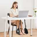 CERBONNY Airplane Foot Rest - Portable and Adjustable Foot Hammock, Travel Flight Essential for Relaxing Your Feet During Journeys - Office Footrests (Black) (1-Pack)