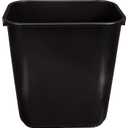 Amazon Basics Trash Can, Rectangular Commercial Office Wastebasket, 7 Gallon (Pack of 2), Black