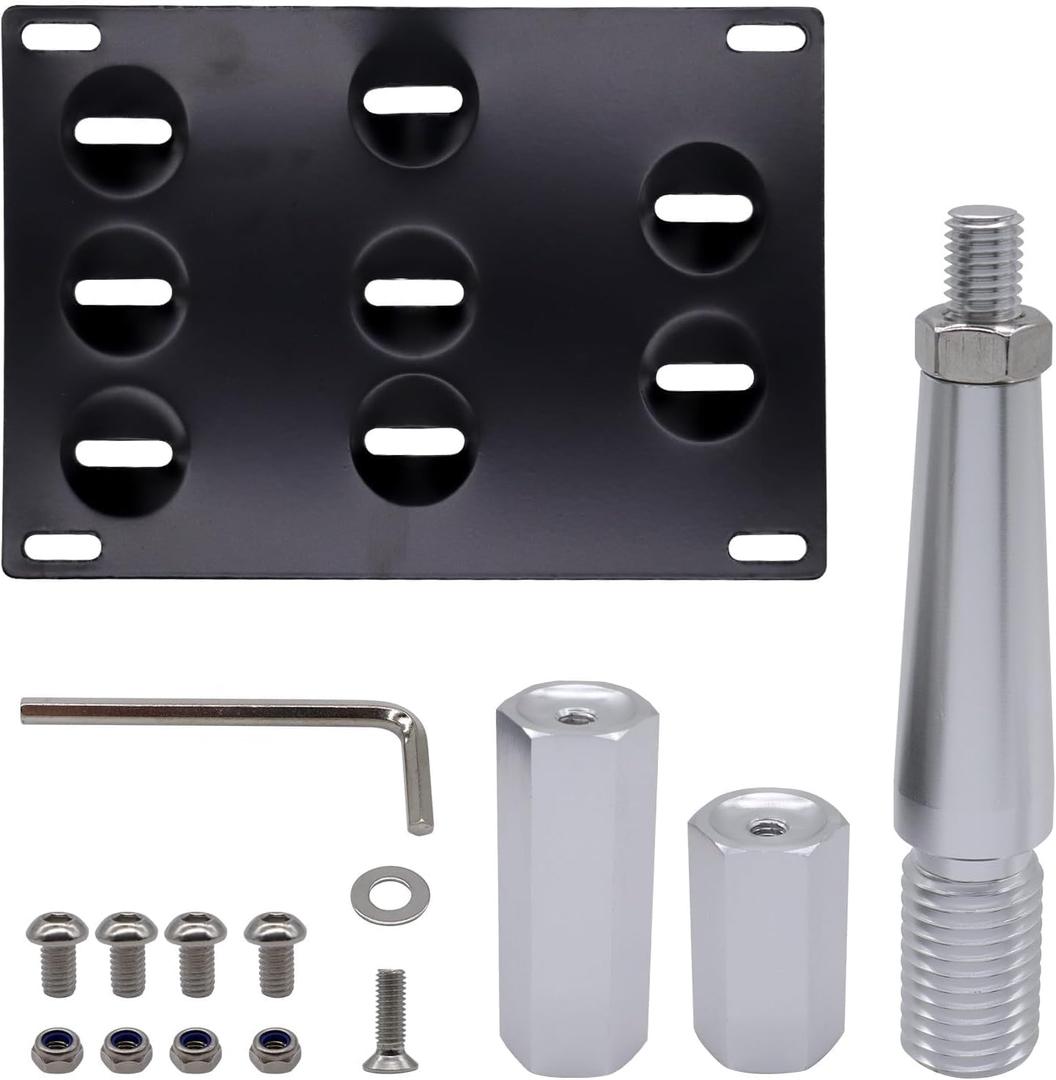 HiSport No Drill Front Bumper Tow Hook License Plate Mounting Bracket Adapter Kit Compatible with Infiniti G35 G37 Q60 2008-2015, Infiniti Q50 2014-up, Nissan GT-R 2007-2018 & Nissan 370Z 2013-2018