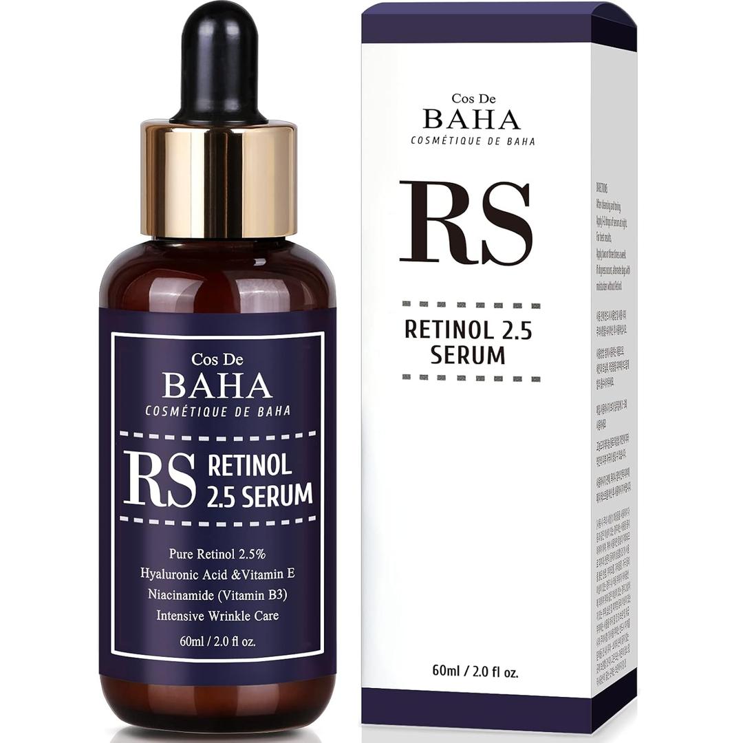 Retinol 2.5% Solution Facial Serum with Vitamin E - Facial, Age Spot Remover, High Strength Solution for Face without a Prescription, 2 Fl Oz (60ml)