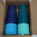 US Acrylic Newport 10 ounce Unbreakable Plastic Stackable Juice Tumblers in Coastal Colors | Set of 12 Drinking Cups | Reusable, BPA-free, Made in the USA, Top-rack Dishwasher and Microwave Safe