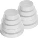 Vent Systems 3.15 4 5 6" inch Plastic Duct In-Line Reducer - Increaser - Connector - Universal Adapter - Hose Pipe Reducer HVAC PVC ABS Plastic 80-150 mm - Pack of (2)