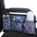 ZHCHG Wheelchair Side Bag with Cup Holder, Wheelchair Armrest Pouch Accessories for Walker, Rollator, Electric Scooter Wheelchairs, Ideal Gift for Mother's Day & Father's Day- Navy