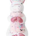 Your Zone Huggable Plush Unicorn And Throw (50X60) Set White & Pink Girls