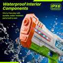 ZIFFY Electric Water Gun with LED,Automatic High-Power Squirt Guns for Adults Kids,Long Range, Auto Water Blaster, Summer Outdoor Swimming Pool, Backyard, Beach Water Game Fighting Play Pool Toys