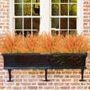 36 Pcs Artificial Fall Flowers Outdoor, UV Resistant Fake Lavender Flowers Faux Plastic Fall Plants Shrubs Bushes for Indoor Outside Planters Porch Window Box Patio Home DecorOrange