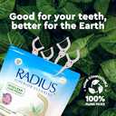 RADIUS Peppermint EcoClean Compostable Floss Picks Adult for Oral Care Boost Non Toxic Tooth & Gum Protection