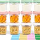 ASEVAT 12 Pack 10 oz Food Storage Containers with Twist Lids Leakproof BPA-Free Soup Containers, Microwave/Dishwasher Safe Freezer Containers for Meal Prep, Leftovers & Takeout