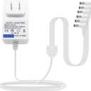 4.5V Power Adapter Compatible with Lemax Lighted Accessory 94566 94563 94564 94565 74295 74269 74707 84428 44242 Christmas Halloween Village Lights Micro Lighting Building Decor(6 Output White)