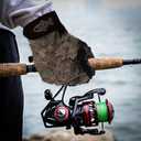 Riverruns Flexible Fishing Gloves Fleece Lining Windproof Ice Fishing Gloves Water-Repellent Touchscreen 3 Cut Fingers (Small, Autumn Forest)