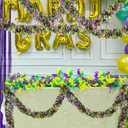 3 Pcs Mardi Gras Garland Decorations, Total 49.2 Ft Glitter Tinsel Garland Decor for Home Tree Bedroom Office Classroom Party Indoor Outdoor Holiday, Each 16.4 Ft