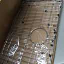 Stainless Steel Sink Grid and Protectors for Bottom of Kitchen Sink, 26" x 14" with Rear Drain for Single Sink Bowl (26" X 14 1/16")