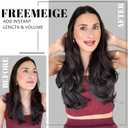 FREEMEIGE 20 Inch Black Hair Extensions Straight Layered Clip in Hair Extensions for Women Synthetic Heat Resistant