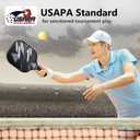 niupipo Pickleball Paddles Set of 2/4, USAPA Approved Lightweight Pickleball Rackets, Durable Fiberglass Surface with Polypropylene Honeycomb Core, Cushion Grip and Carry Bag