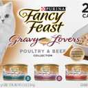 Purina Fancy Feast Gravy Lovers Poultry and Beef Grilled Gourmet Wet Cat Food Variety Pack - (Pack of 24) 3 oz. Cans, Best By: AUG 2027