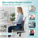 Ergonomic Seat Cushion,Office Chair Cushion with Lumbar Support Pillow,Car Orthopedic Seat Cushions,Designed for Sciatica,Tailbone,Back Pain Relief,for Office,Car,Truck,Home,Desk Chair