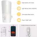 LOHAS Plug in Night Light, Dimmable LED Night Lights With Dusk to Dawn Sensor, Soft White 3000K Sleep Nightlight, Adjustable Brightness 5-80lm Mini Light for Nursery Kids Room Hallway Kitchen, 2 Pack