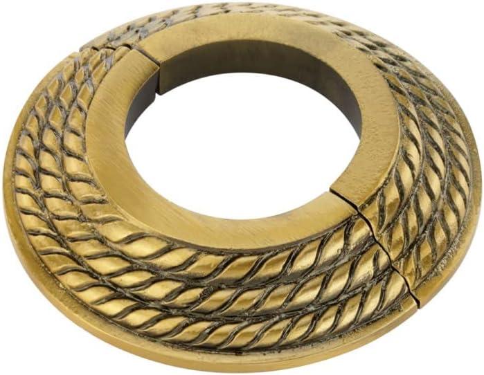 Renovators Supply Manufacturing Escutcheon Plate 3.88" OD Aluminum Escutcheon 1.5" IPS Lacquered Antique Gold Finish Radiator Flange